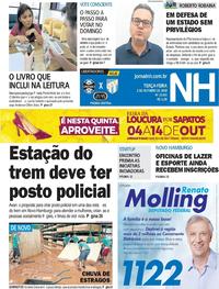 Capa do jornal Jornal NH 02/10/2018