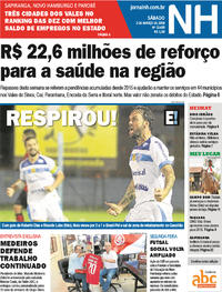 Capa do jornal Jornal NH 03/03/2018