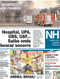 Capa do jornal Jornal NH 03/07/2018