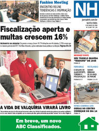 Capa do jornal Jornal NH 04/05/2018