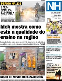 Capa do jornal Jornal NH 04/09/2018