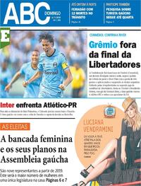 Capa do jornal Jornal NH 04/11/2018