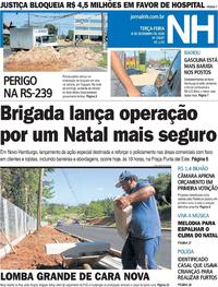 Capa do jornal Jornal NH 04/12/2018