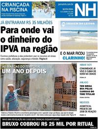 Capa do jornal Jornal NH 05/01/2018