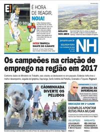 Capa do jornal Jornal NH 05/02/2018