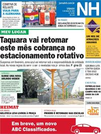 Capa do jornal Jornal NH 05/05/2018