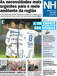 Capa do jornal Jornal NH 05/06/2018