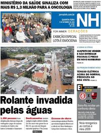 Capa do jornal Jornal NH 05/09/2018