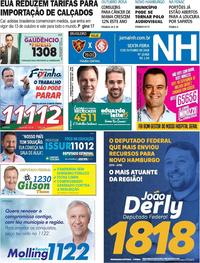 Capa do jornal Jornal NH 05/10/2018