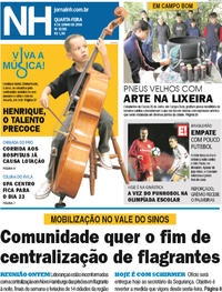 Capa do jornal Jornal NH 06/06/2018