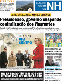 Capa do jornal Jornal NH 07/06/2018