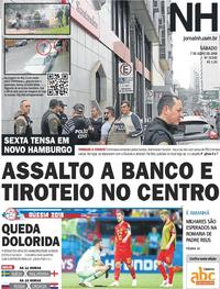 Capa do jornal Jornal NH 07/07/2018