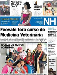 Capa do jornal Jornal NH 07/08/2018