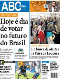 Capa do jornal Jornal NH 07/10/2018