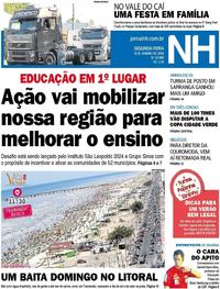 Capa do jornal Jornal NH 08/01/2018