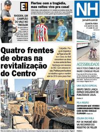 Capa do jornal Jornal NH 08/08/2018