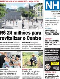 Capa do jornal Jornal NH 09/02/2018