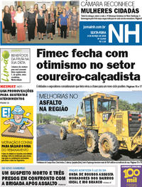 Capa do jornal Jornal NH 09/03/2018