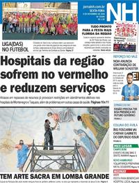 Capa do jornal Jornal NH 09/11/2018
