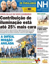 Capa do jornal Jornal NH 10/03/2018