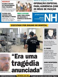 Capa do jornal Jornal NH 10/11/2018