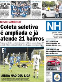 Capa do jornal Jornal NH 11/01/2018