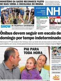 Capa do jornal Jornal NH 11/08/2018