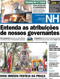 Capa do jornal Jornal NH 11/09/2018