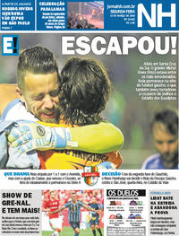 Capa do jornal Jornal NH 12/03/2018