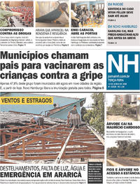 Capa do jornal Jornal NH 12/06/2018