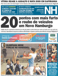 Capa do jornal Jornal NH 12/07/2018