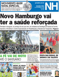 Capa do jornal Jornal NH 12/11/2018