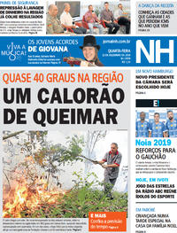Capa do jornal Jornal NH 12/12/2018