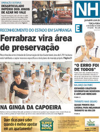Capa do jornal Jornal NH 13/03/2018