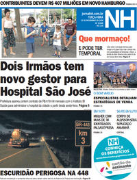 Capa do jornal Jornal NH 13/11/2018