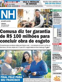 Capa do jornal Jornal NH 14/07/2018