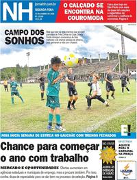 Capa do jornal Jornal NH 15/01/2018