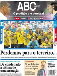 Capa do jornal Jornal NH 15/07/2018