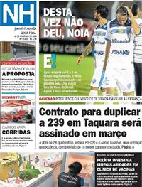 Capa do jornal Jornal NH 16/02/2018