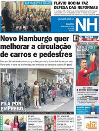 Capa do jornal Jornal NH 16/06/2018