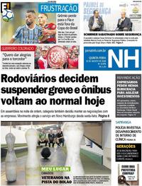 Capa do jornal Jornal NH 16/08/2018