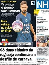 Capa do jornal Jornal NH 17/01/2018