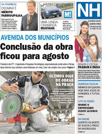 Capa do jornal Jornal NH 17/05/2018