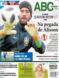 Capa do jornal Jornal NH 17/06/2018