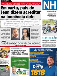 Capa do jornal Jornal NH 17/09/2018