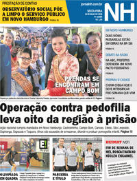 Capa do jornal Jornal NH 18/05/2018