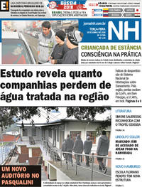 Capa do jornal Jornal NH 19/06/2018
