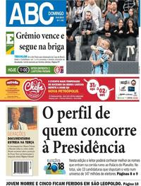 Capa do jornal Jornal NH 19/08/2018