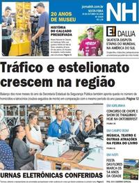 Capa do jornal Jornal NH 19/10/2018