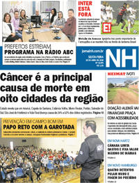 Capa do jornal Jornal NH 20/04/2018